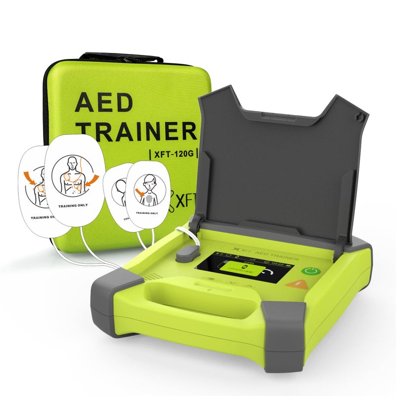 AED Trainer, XFT Professional AED Training Kit CPR Training Equipment Training Device Automatic External Defibrillator Simulator, for First Aid Trainee Beginner (XFT-120G)
